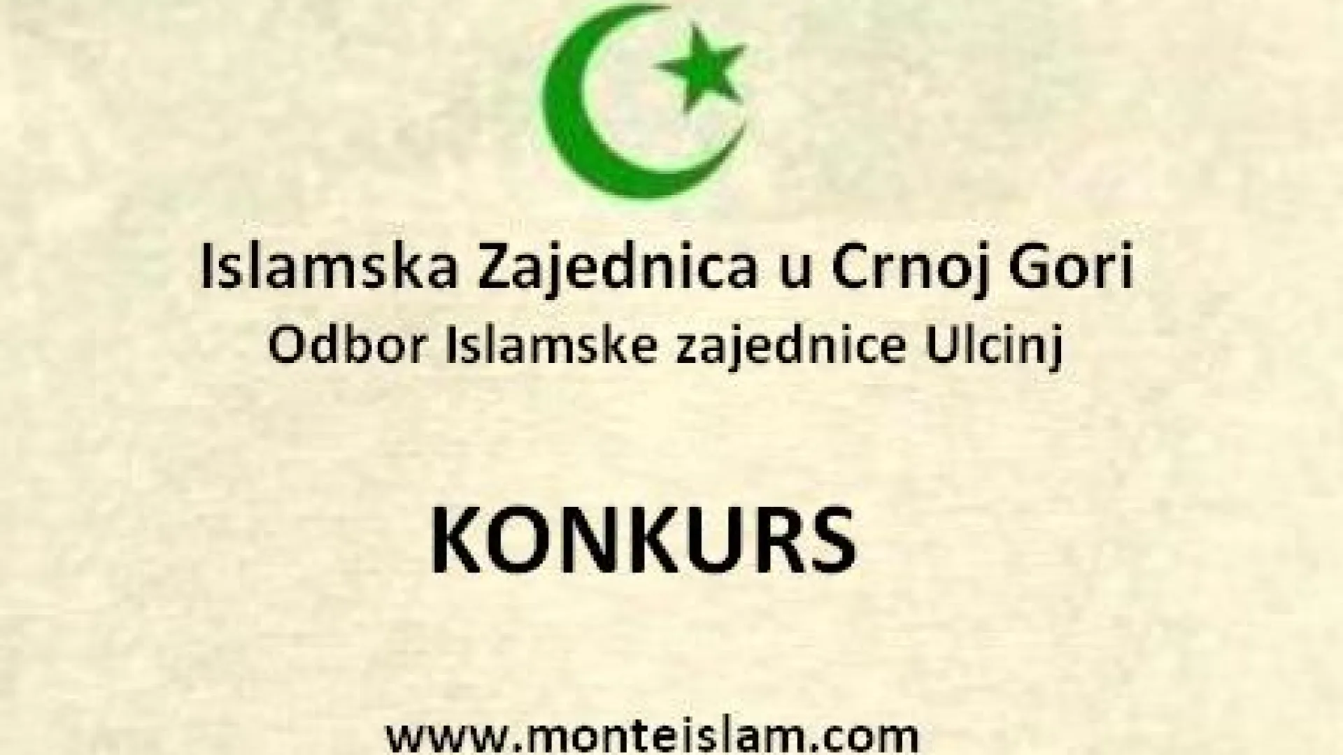 KONKURS za radno mjesto glavnog imama u OIZ-e Ulcinj