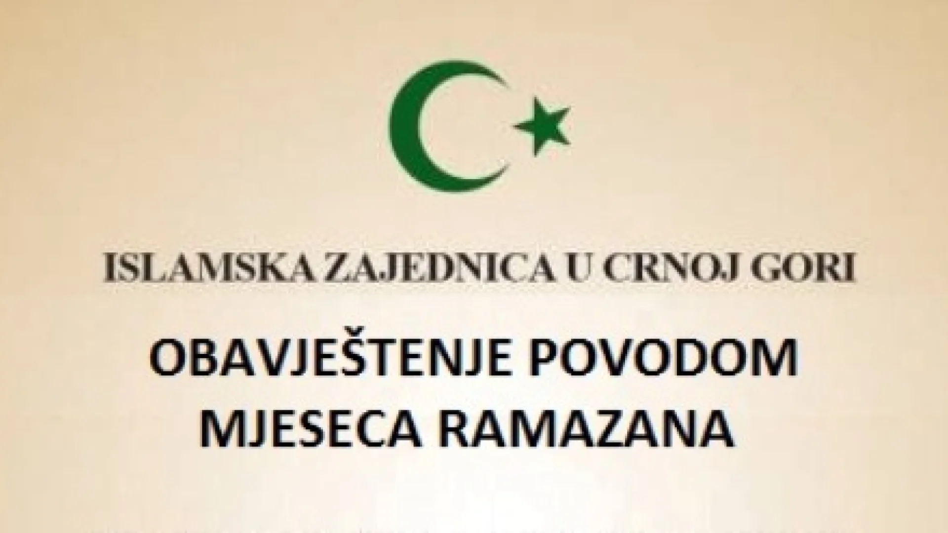 Saopštenje Mešihata IZ-e povodom mjeseca ramazana