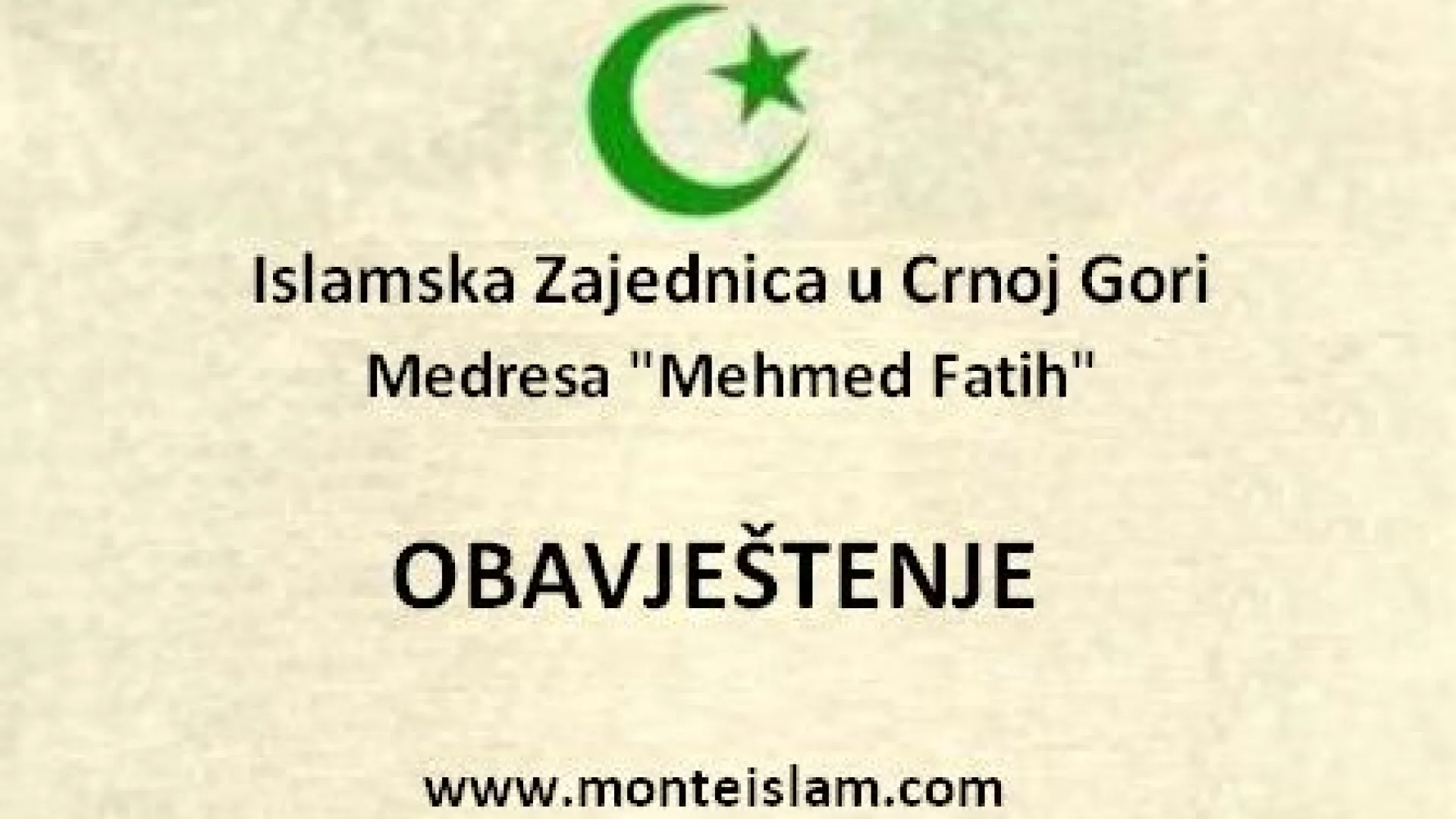 Medresa “Mehmed Fatih”: Obavještenje o popravnim i maturskim ispitima u avgustu 2013. godine