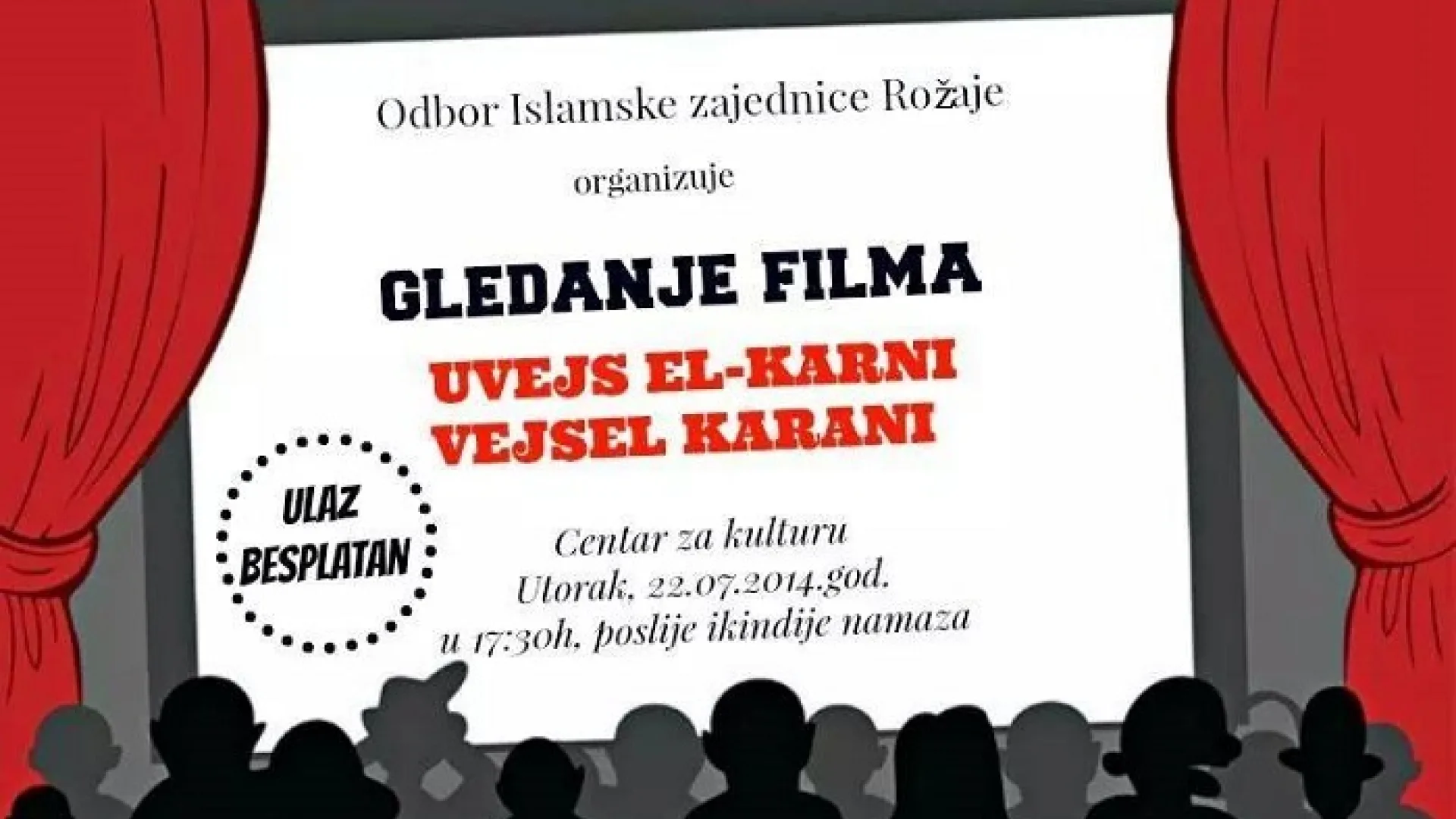 U Rožajama odgledan film "Uvejs el-Karni" u organizaciji OIZ-a