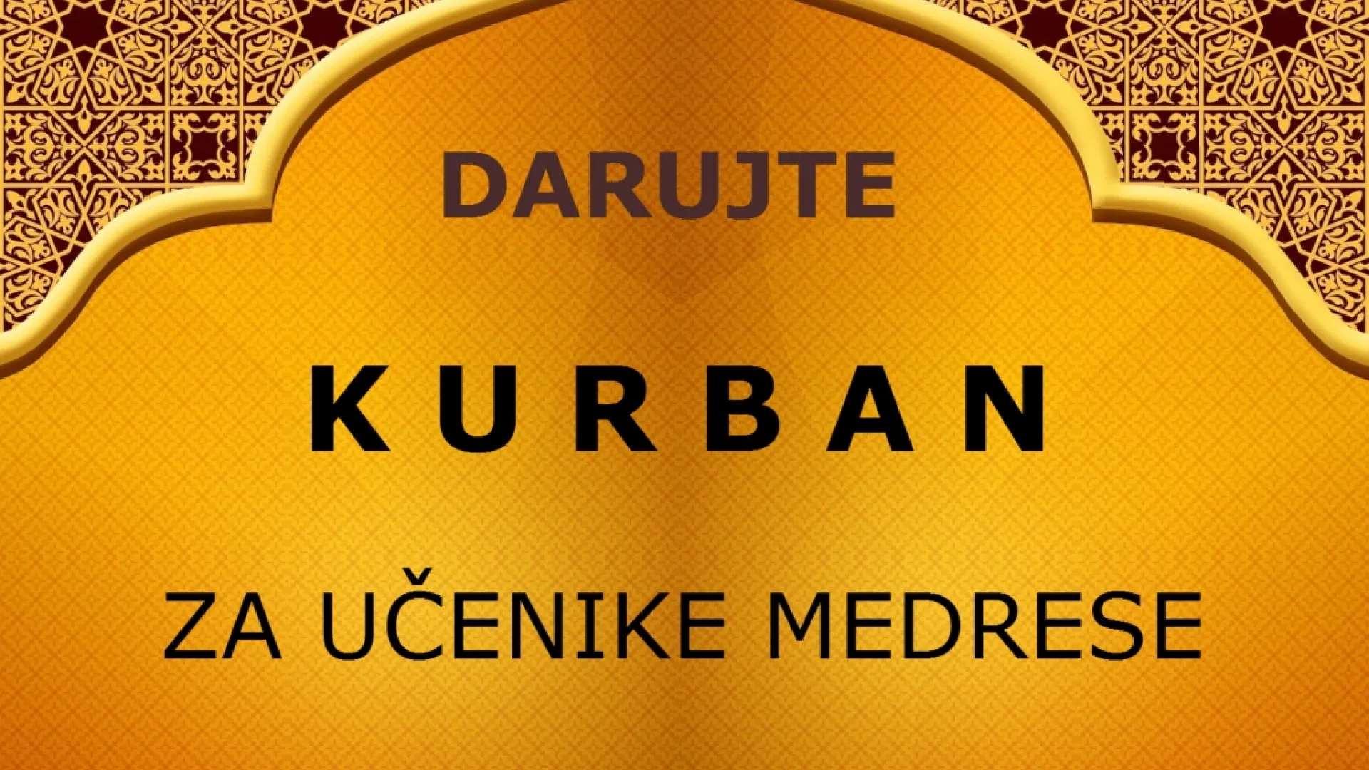 Darujte Kurban učenicima Medrese