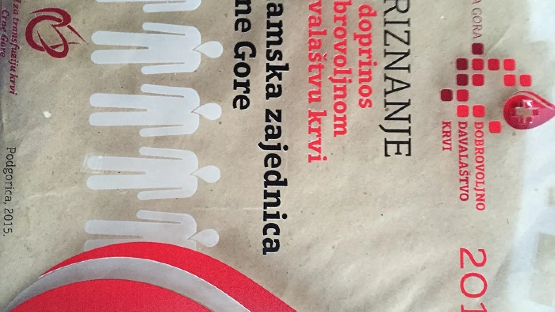 Priznanje Islamskoj zajednici za doprinos u davanju krvi