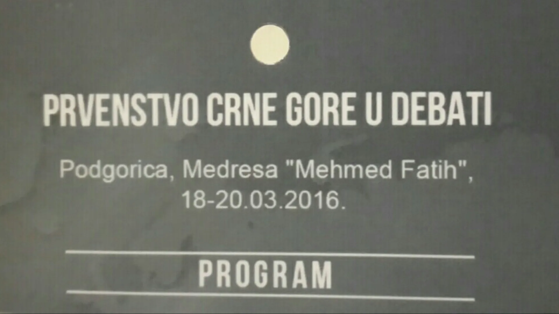 U Medresi svečano otvoreno "Prvenstvo Crne Gore u debati"