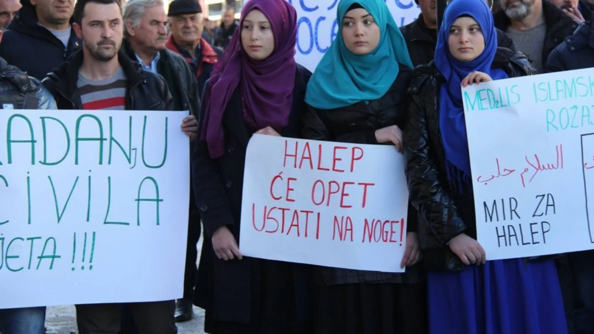 Protest podrške i solidarnosti sa Sirijom u Rožajama
