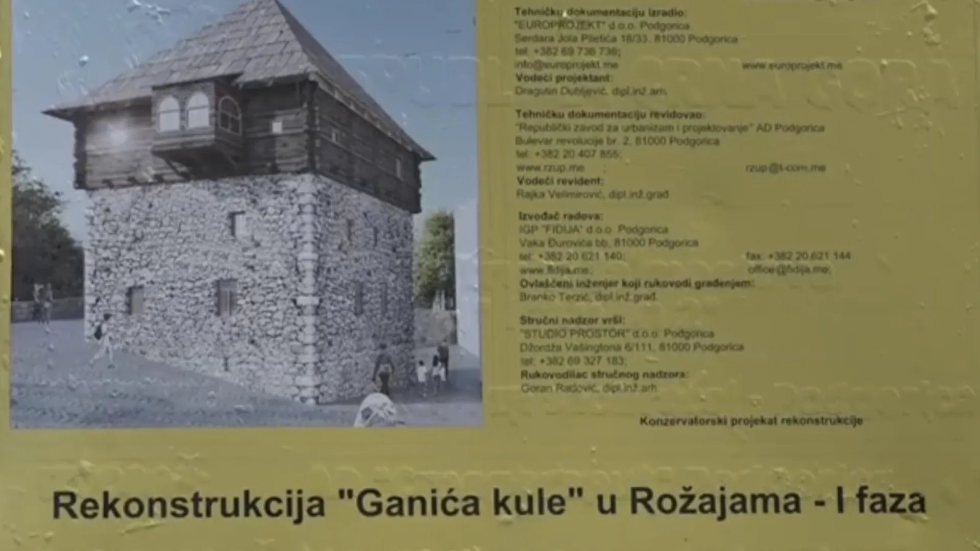 POČELA REKONSTRUKCIJA GANIĆA KULE