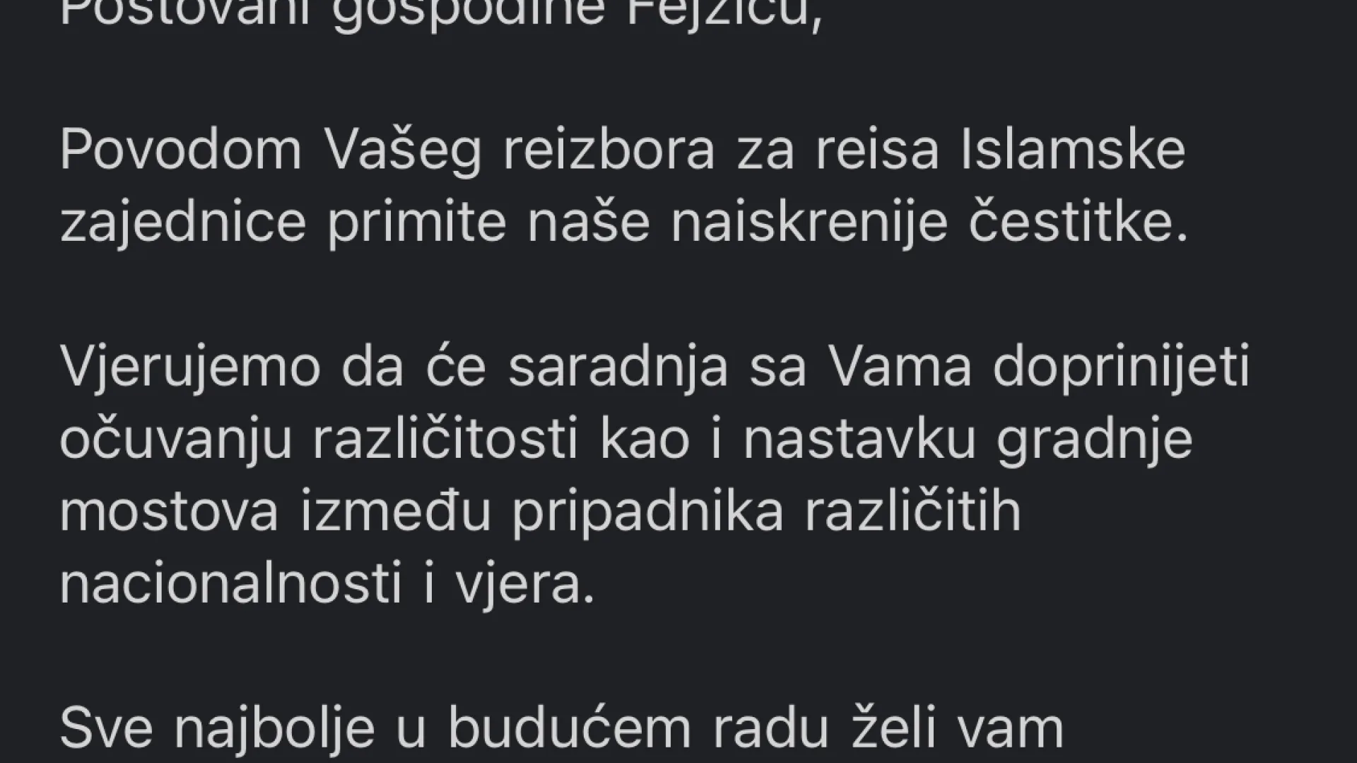 ČESTITKA GRAĐANSKE ALIJANSE