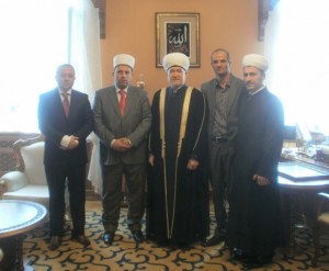 Reis Rifat ef. Fejzić sa saradnicima i Glavni muftija Rusije Ravil Gajnudin 
