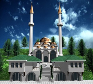 Maketa džamije "Bandžovo brdo" u Rožajama