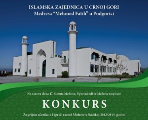 MEDRESA “MEHMED FATIH” – KONKURS 2012/2013